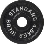 Gietijzeren halterschijf voor krachttraining - Olympische maat, 4,5 kg, 6 cm midden