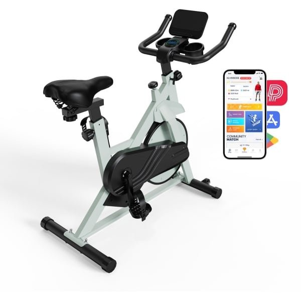 Glowstride - Cardio - Fitness - Fiets - Bike - Comfortabele stoel Indoor - Hometrainer - Tablethouder -