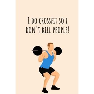 Grappig Notitieboek/Logboek voor Crossfit Fans | Lijnjesdagboek voor Sportliefhebbers