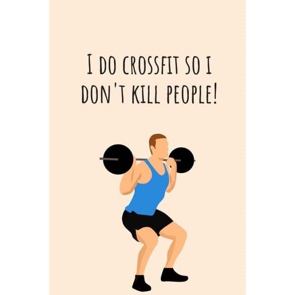 Grappig Notitieboek/Logboek voor Crossfit Fans | Lijnjesdagboek voor Sportliefhebbers