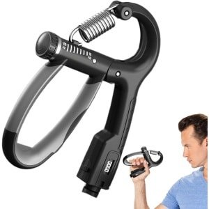 Grip Kracht Trainer - Onderarm Versterker - Krachttraining Hand - Verstelbaar 10-100kg - 17.7cm Lengte - Zwart