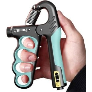 Grip Krachttrainer - Hand Trainer - Spieropbouw Hand - Digitale Teller - 11 x 2.5 x 18cm - Blauw