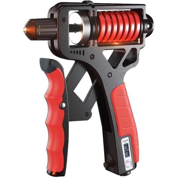 Grip Krachttrainer - Handknijper Verstelbaar - Kracht Opbouwen - Instelbare Weerstand - 20-260 LBS - Rood Zwart
