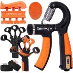 Grip Krachttrainer Set - Hand Versterker - Spieropbouw Letselherstel - Vijf Delige Set - 16.5 x 9.9 cm - Oranje