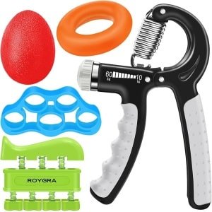 Grip Krachttrainer voor Onderarm, Hand- en Vingertraining - 5 Stuks