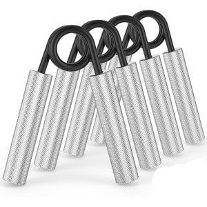 Gripkrachttrainer - 4 Stuks Handtrainers - 50 Lbs - 200 Lbs - Grip Krachttrainer voor Spieropbouw - Hand- en Onderarm - Trainingsapparaat - Zilver