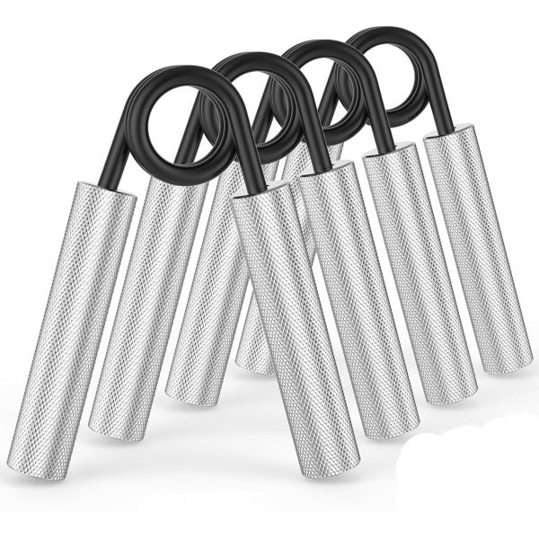 Gripkrachttrainer - 4 Stuks Handtrainers - 50 Lbs - 200 Lbs - Grip Krachttrainer voor Spieropbouw - Hand- en Onderarm - Trainingsapparaat - Zilver