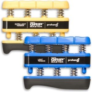 Gripmaster Handgrepen Set - Geel en Blauw - Krachttraining voor Handen en Vingers