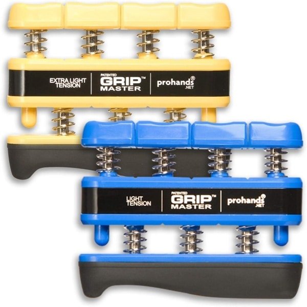 Gripmaster Handgrepen Set - Geel en Blauw - Krachttraining voor Handen en Vingers