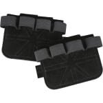 Grippads Rundleer - Fitness Handschoenen - Krachttraining Gym - Open Vinger Ontwerp - 10x8cm - Zwart
