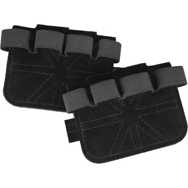 Grippads Rundleer - Fitness Handschoenen - Krachttraining Gym - Open Vinger Ontwerp - 10x8cm - Zwart