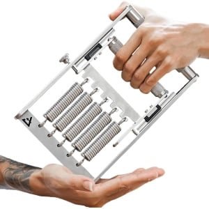 Gripversterker - Handtrainer Krachttrainer - Oefenen Onderarm - Verstelbare Weerstand - 150 kg - Zilverkleurig