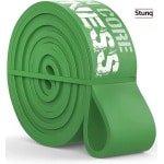 Groene weerstandsband voor krachttraining en mobiliteit