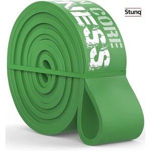 Groene weerstandsband voor krachttraining en mobiliteit