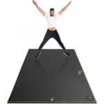 Grote Oefenmat - Fitnessmat Sportmat - Vloerbescherming Cardio - Extra Breed Antislip - 183x122x0.7 cm - Zwart