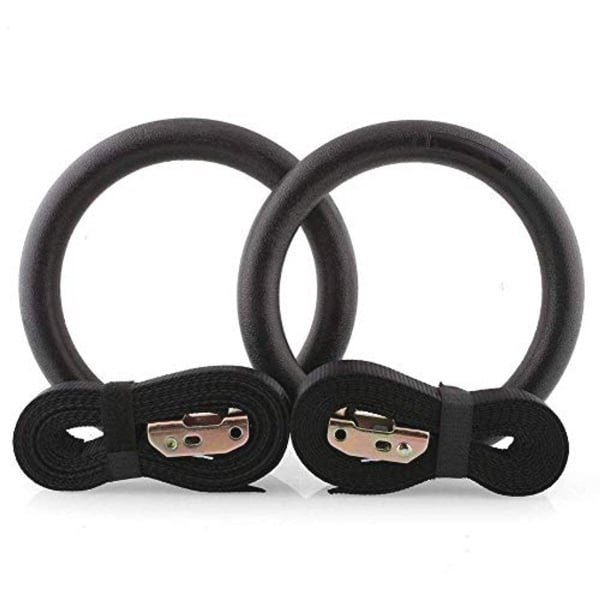 Gym Rings voor Crossfit en Fitness | Verstelbare Suspension Ringen met Nylon Riemen | Sterke ABS Kunststof