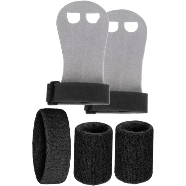 Gymnastiek Grips - Polsondersteuning Training - Krachttraining Oefening - Antislip Ademend Comfort - 13.5x8x1cm - Zwart