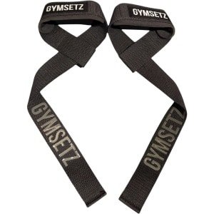 Gymsetz Premium Lifting Straps - Krachttraining Accessoires - Deadlift & Powerlifting Straps - 2 Stuks - Zwart & Grijs