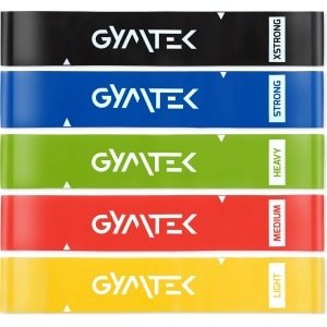 Gymtek® Fitness Weerstandsbanden Set - 5 stuks, 0,5-30 kg - Fitnessbanden, Weerstandsbanden, Gymnastiekbanden - Yoga, Pilates, Krachttraining, Fitness