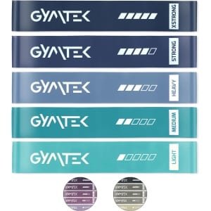Gymtek® Fitness Weerstandsbanden Set - 5 stuks, 0,5-30 kg - Fitnessbanden, Weerstandsbanden, Gymnastiekbanden - Yoga, Pilates, Krachttraining, Fitness