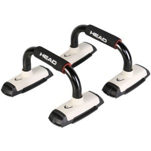 HEAD Opdruksteunen - Push up bars - Parallettes - Fitness - Krachttraining - Calisthenics - Ergonomisch - Zwart