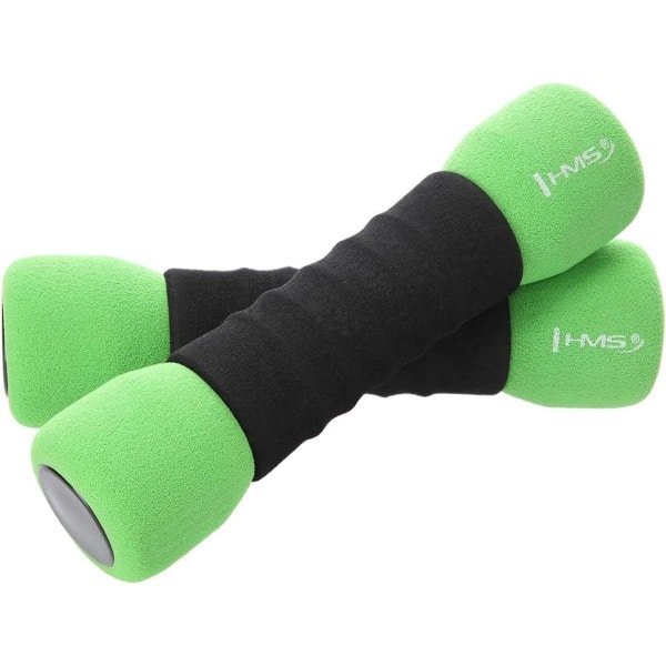 HMS Halters CM07 Halterset voor dames en heren, fitness, aerobics, sport, krachttraining, 2 x 1,5 kg