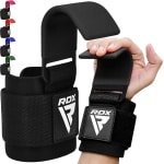 Haak voor Krachttraining met Gevoerde Polsbescherming - Perfect voor Bodybuilding, Gewichtheffen en Powerlifting
