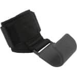 Haakriemen voor gewichtheffen en polsbandage van antislip rubber - ideaal voor sportschool, bodybuilding en krachttraining - zwart