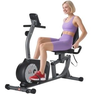 Halflange hometrainer met LCD-scherm - Verstelbare zitting en 8 weerstandsniveaus