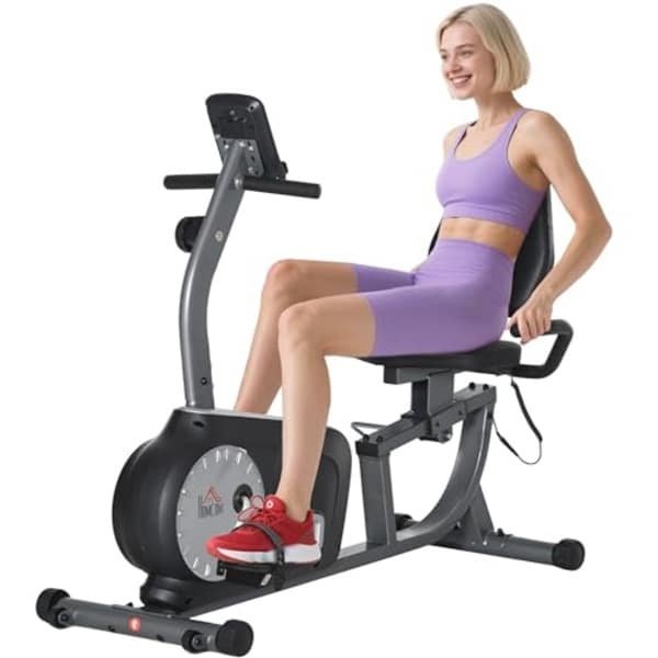 Halflange hometrainer met LCD-scherm - Verstelbare zitting en 8 weerstandsniveaus