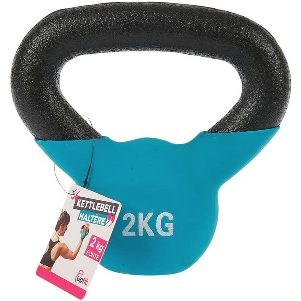 Halter 2kg Kettlebell - Perfect voor Krachttraining en Cross-Training - Gemaakt van Gietijzer voor Betrouwbaarheid