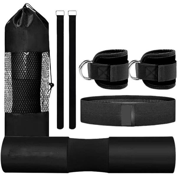 Halter Hip Thrust Kussen - Squat Pad Set - Krachttraining Thuis - Schokabsorberend Driedubbel - 49x16x10cm