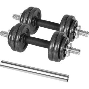 Halter Set - Dumbbell Set - Krachttraining Thuis - Verstelbaar Gewicht - 15 kg - Zwart