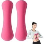 Halter Set - Handgewichten Vrouwen - Krachttraining Yoga - Ergonomisch Botvorm - 13.5 x 4 cm - Roze