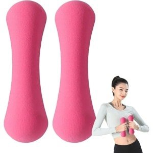 Halter Set - Handgewichten Vrouwen - Krachttraining Yoga - Ergonomisch Botvorm - 13.5 x 4 cm - Roze