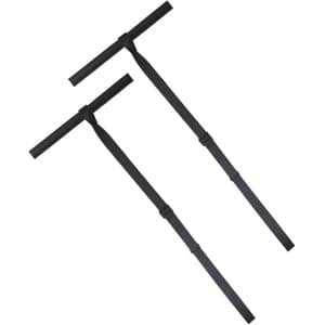 Halter Spotter Haken - Trainingsbanden Ophangsysteem - Bankdrukken Krachttraining - Verstelbare Bevestigingsset - 140x5cm - Zwart