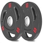 Haltergewicht set 50mm - rubberen halterschijven met stalen kern voor krachttraining