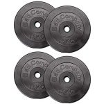 Haltergewichtenset voor Krachttraining - Kunststof Halterschijven 30 kg (4x7,5kg) voor Lange en Korte Halters