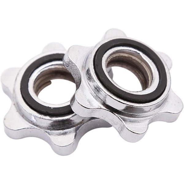 Halterklemmen, snelsluitingsset met vergrendeling, antislip zeskantmoeren voor dumbbells, 25 mm draaivergrendelingsschroefclips, geschikt voor krachttraining.