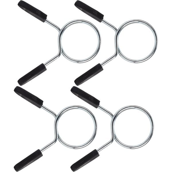 Halterkraagslot - Gewichtclips Veerclips - Krachttraining Stabiliseren - Dubbelspiraal Staalconstructie - 40 mm Handvatlengte - Zwart