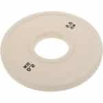 Halterplaten - Gewichten Halterschijven - Krachttraining - Rubberen bumper - 14.5 x 14.5 cm - Ivoor