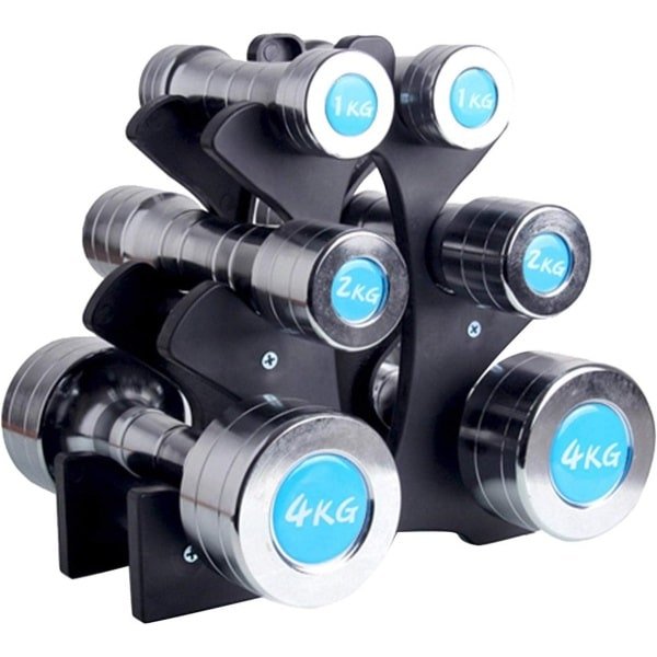 Halterrek PVC - Gewichthouder - Krachttraining Thuis - Compact 3-Niveaus Ontwerp - 23x23cm - Zwart