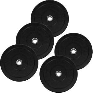 Halterschijf - Bumper Plate - Krachttraining - Massief Rubber - 15 kg - Zwart