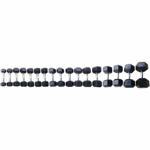 Halterschijf Gecoat - Losse Schijf Gewicht - Krachttraining Thuis - Zeshoekige Vorm - 5 kg - Zwart