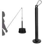 Halterschijf Laadpen - Gewichtslaadpen - Krachttraining Thuis - 130 kg Belastbaar - 2.5 cm Stangdiameter - Zwart