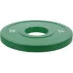 Halterschijf Rubber - Bumper plate Gewichtsschijf - Krachttraining Thuis - Geluidsreducerend - 1 kg - Lichtgroen