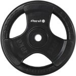 Halterschijf Rubber - Gewichtsplaat Fitness - Krachttraining Thuis - Rubberen Coating Dempend - 15 kg - Zwart