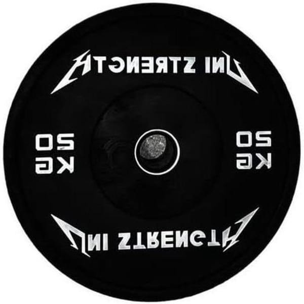 Halterschijven - Bumpers Gewichten - Krachttraining - Hoge dichtheid rubber - 20 kg - Zwart