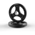 Halterschijven Gecoat - Olympische Platen - Krachttraining Gewichtheffen - Eenvoudige Grip Opening - 2 Inch Gat - Zwart