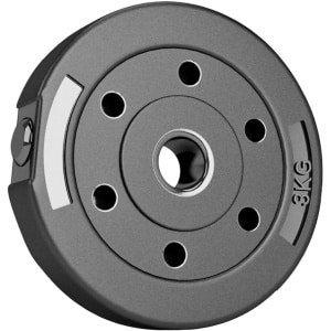 Halterschijven - Gewichten Fitness - Krachttraining Thuis - Duurzaam PVC Cement - 1kg - Zwart